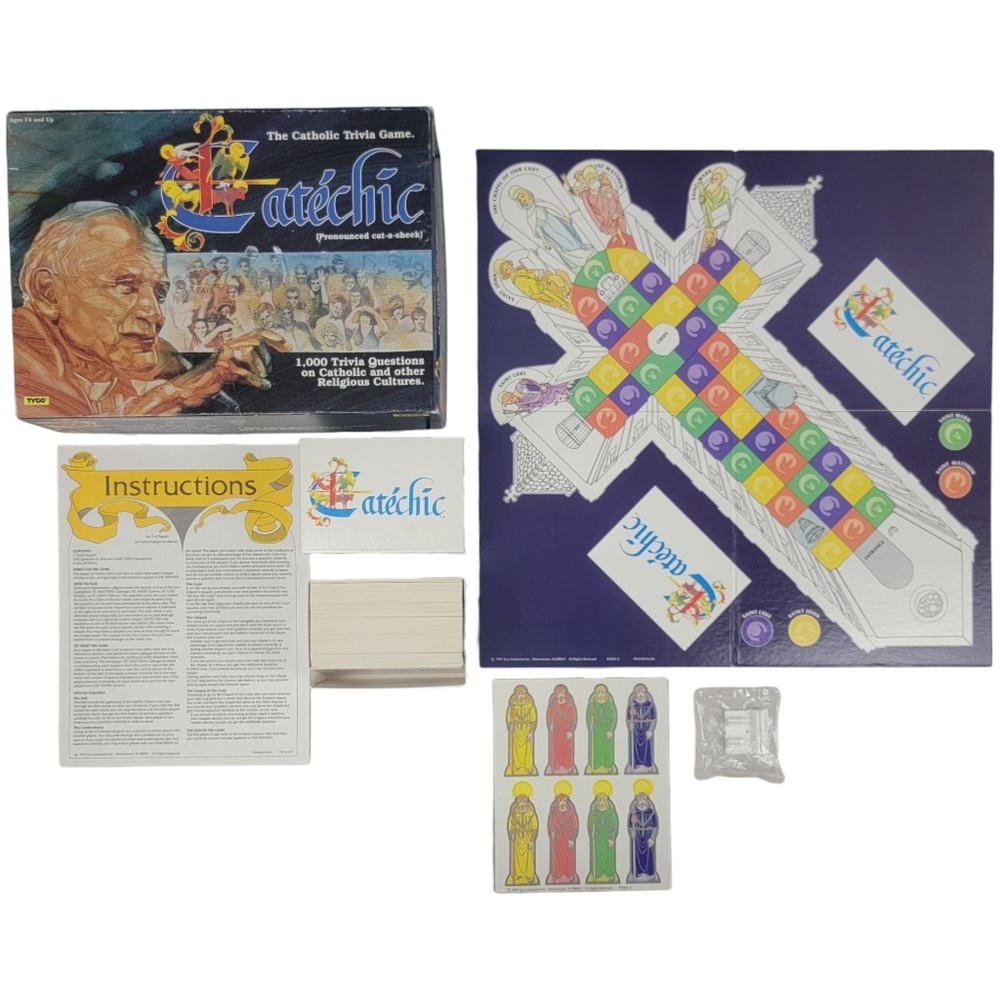 Catechic The Catholic Trivia Game COMPLETE**- Tyco 1991